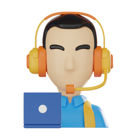 Call Operator  3D Icon