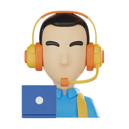 Call Operator  3D Icon