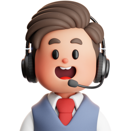 Call Operator  3D Icon