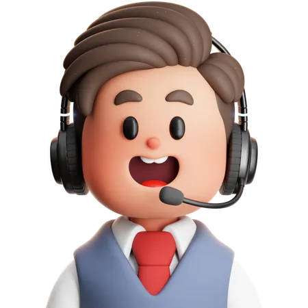 Call Operator  3D Icon