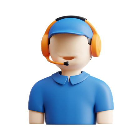 Call Operator  3D Icon