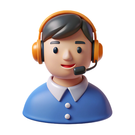 Call Operator Avatar  3D Icon