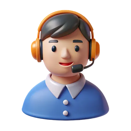Call Operator Avatar  3D Icon