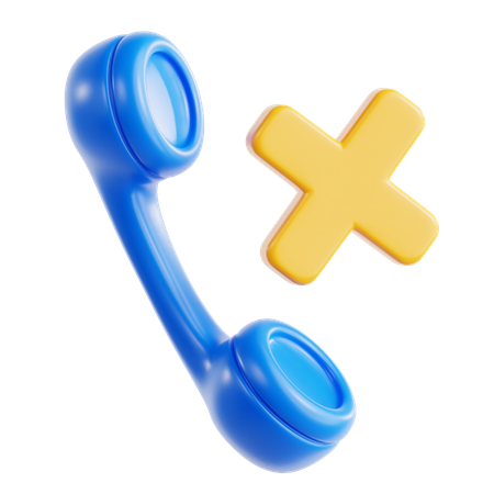 Call rejected  3D Icon