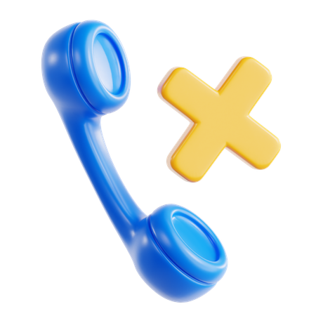 Call rejected  3D Icon