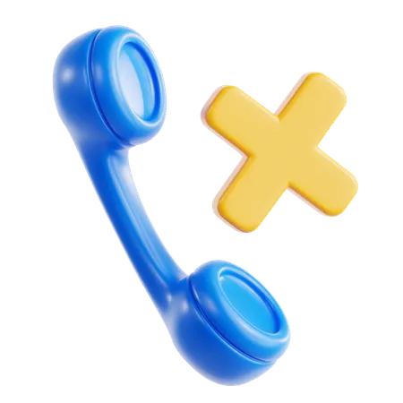Call rejected  3D Icon