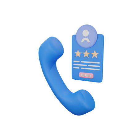 Call review  3D Icon