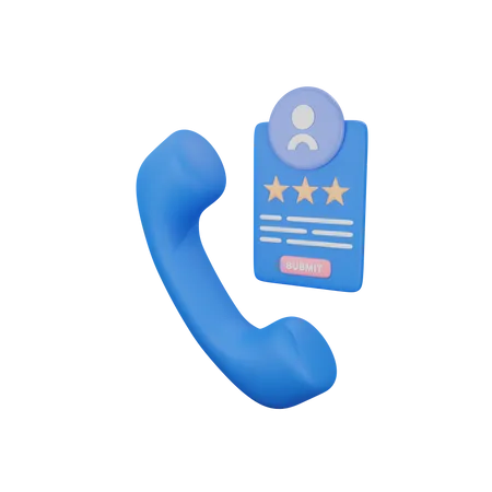 Call review  3D Icon