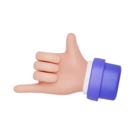 Call Sign Hand Gesture  3D Icon