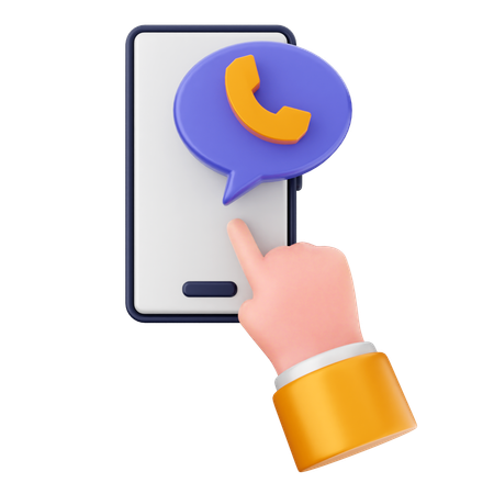 Call Smartphone  3D Icon