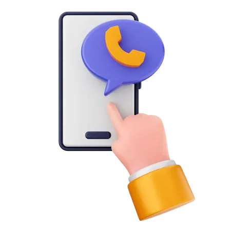 Call Smartphone  3D Icon