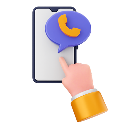 Call Smartphone  3D Icon