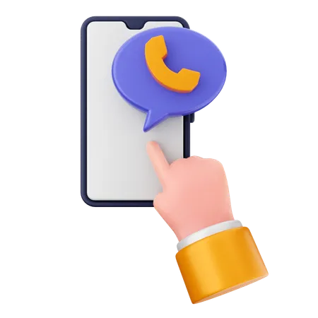 Call Smartphone  3D Icon