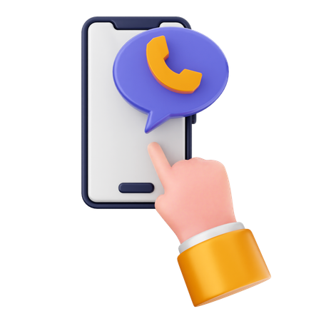 Call Smartphone  3D Icon