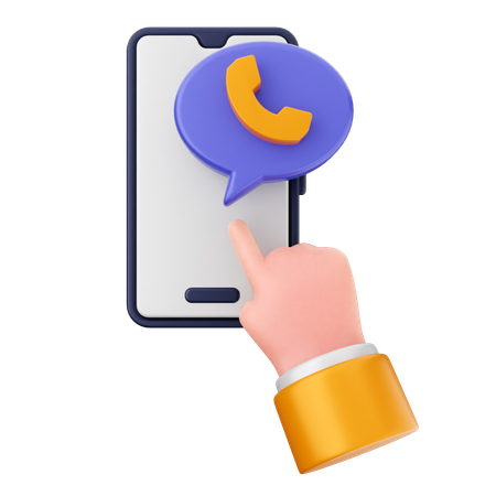 Call Smartphone  3D Icon