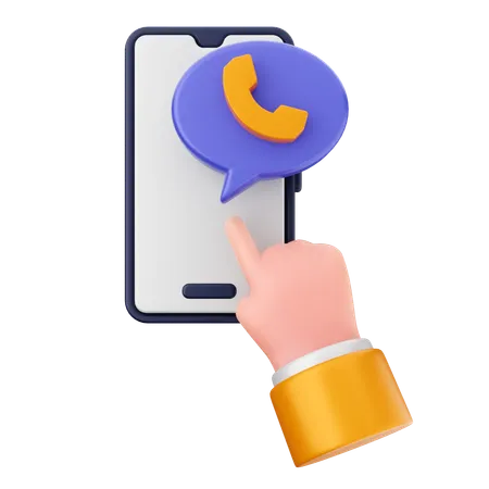 Call Smartphone  3D Icon