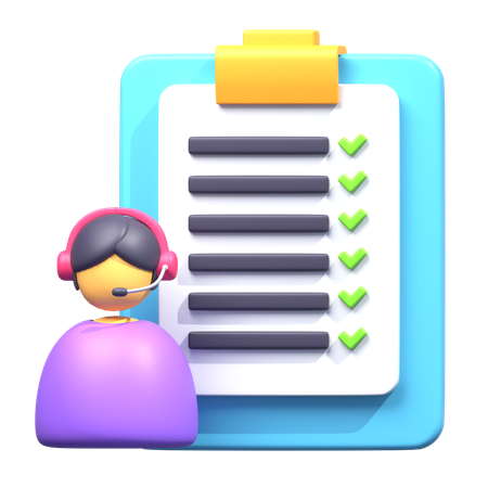 Call Survey  3D Icon