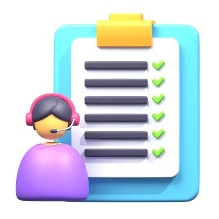 Call Survey  3D Icon