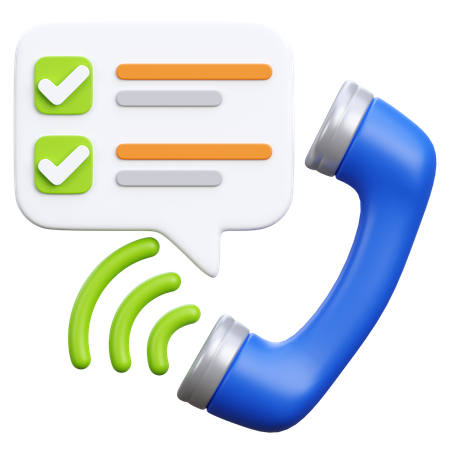 Call Survey  3D Icon