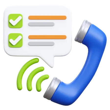 Call Survey  3D Icon