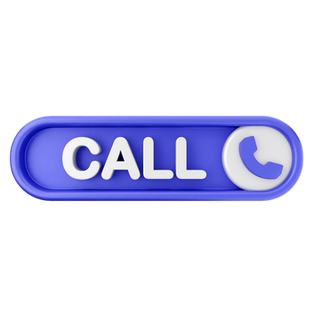 Call Text Button  3D Icon