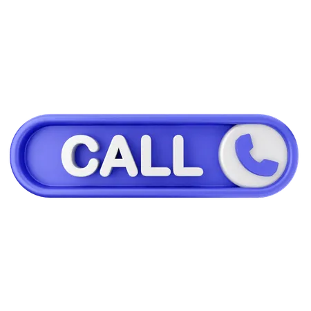 Call Text Button  3D Icon