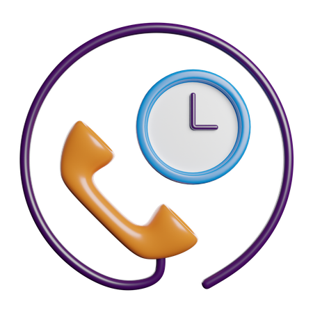 Call Time  3D Icon