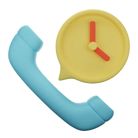Call Time 3D Illustration