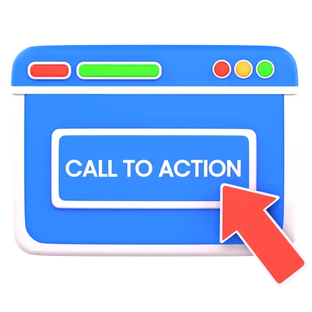 Call to action  3D Icon