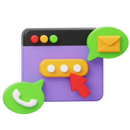 Call to Action Button  3D Icon