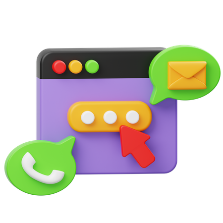 Call to Action Button  3D Icon