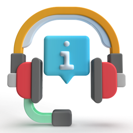 Callcenter-Informationen  3D Icon