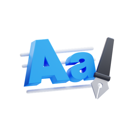 Calligraphy  3D Icon