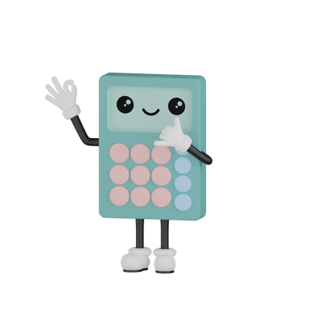 Calling Calculator  3D Illustration