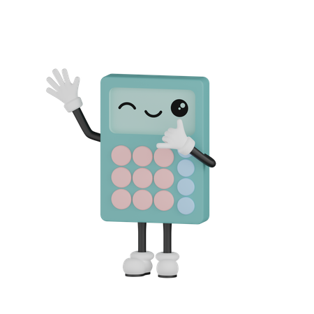 Calling Calculator  3D Illustration