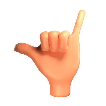 Calling hand gesture 3D Illustration