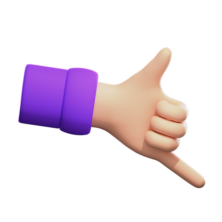 Calling Hand Gesture  3D Icon