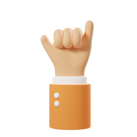 Calling Hand Gesture  3D Icon