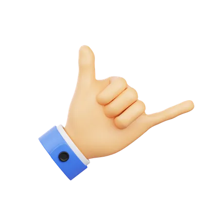 Calling Hand Gesture  3D Icon