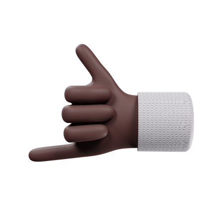 Calling hand gesture  3D Icon