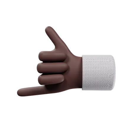 Calling hand gesture 3D Illustration