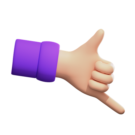 Calling Hand Gesture 3D Icon