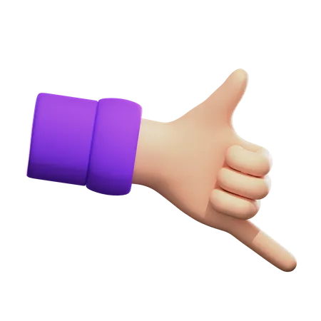 Calling Hand Gesture 3D Icon