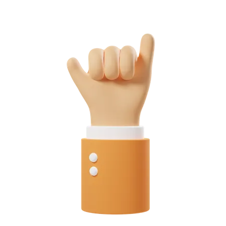 Calling Hand Gesture  3D Icon
