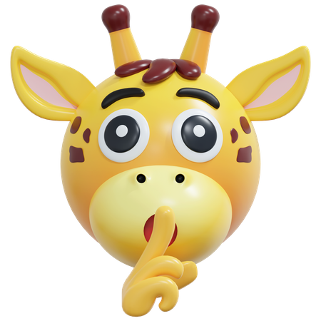 Girafe tranquille  3D Icon