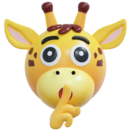 Girafe tranquille  3D Icon