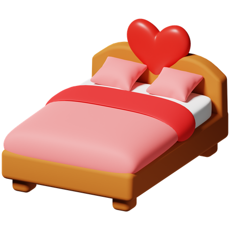 Cama amor  3D Icon