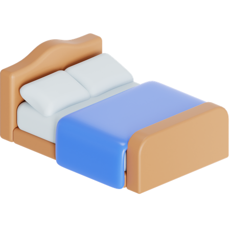 Cama de casal  3D Icon