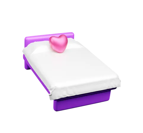 Cama de casal  3D Icon