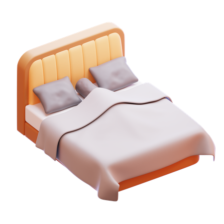 Cama de casal  3D Icon